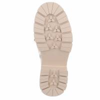 Damen Schnürstiefel - beigepu