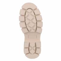 Damen Schnürstiefeletten - beigepu