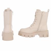 Damen Schnürstiefeletten - beigepu