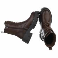 Damen Schnürstiefeletten - brownpu