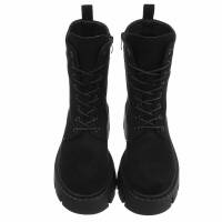Damen Schnürstiefeletten - blacksuede