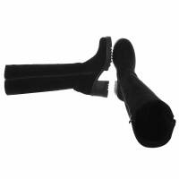 Damen High-Heel Stiefel - blacksuede