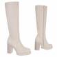 Damen High-Heel Stiefel - beigepu