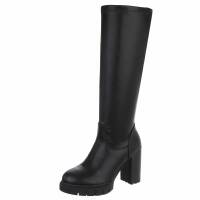 Damen High-Heel Stiefel - blackpu