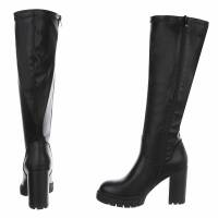 Damen High-Heel Stiefel - blackpu