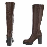 Damen High-Heel Stiefel - brownpu