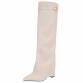 Damen High-Heel Stiefel - beige
