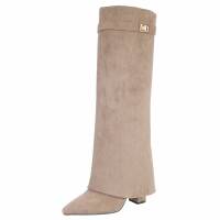 Damen High-Heel Stiefel - khaki