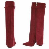 Damen High-Heel Stiefel - wine