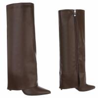 Damen High-Heel Stiefel - brown