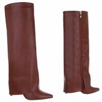 Damen High-Heel Stiefel - wine