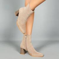 Damen Klassische Stiefeletten - beige