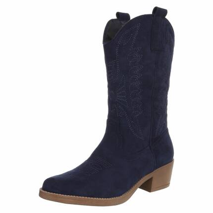 Damen Western- & Bikerboots - dbluesuede