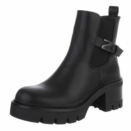 Damen High-Heel Stiefeletten - blackpu