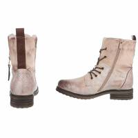 Damen Schnürstiefeletten - gold