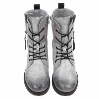 Damen Schnürstiefeletten - silver
