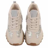 Damen Low-Sneakers - beige