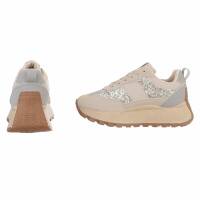 Damen Low-Sneakers - beige