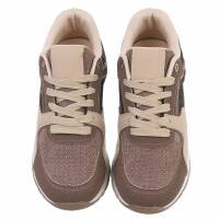Damen Low-Sneakers - coffee