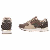 Damen Low-Sneakers - coffee
