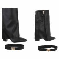 Damen High-Heel Stiefeletten - black