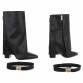 Damen High-Heel Stiefeletten - black