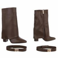 Damen High-Heel Stiefeletten - brown