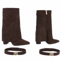 Damen High-Heel Stiefeletten - brown