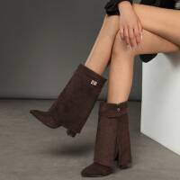 Damen High-Heel Stiefeletten - brown
