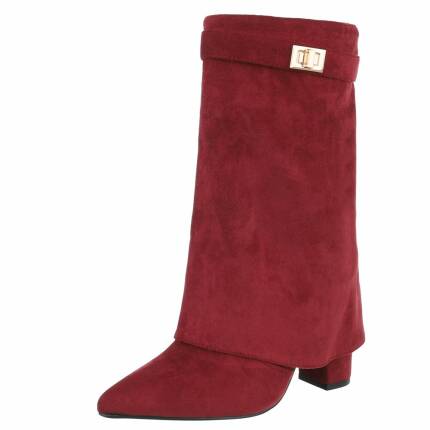 Damen High-Heel Stiefeletten - wine