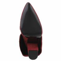 Damen High-Heel Stiefeletten - wine