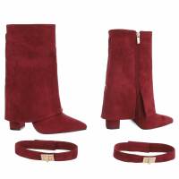 Damen High-Heel Stiefeletten - wine