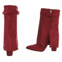 Damen High-Heel Stiefeletten - wine
