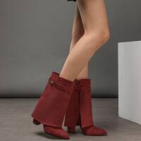 Damen High-Heel Stiefeletten - wine