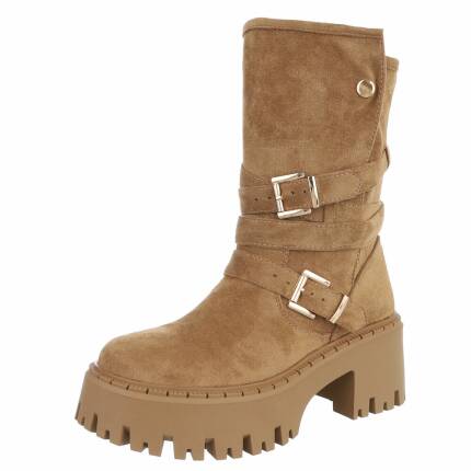 Damen Western- & Bikerboots - khaki