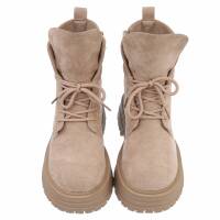 Damen Schnürstiefeletten - beige