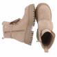 Damen Schnürstiefeletten - beige