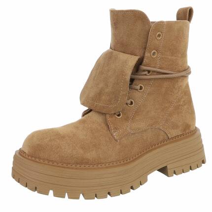 Damen Schnürstiefeletten - khaki