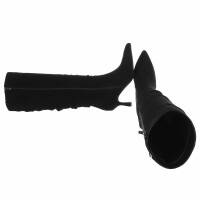 Damen High-Heel Stiefel - blacksuede