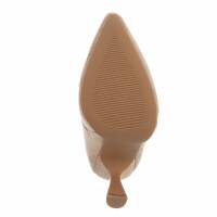 Damen High-Heel Stiefel - khakisuede