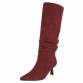 Damen High-Heel Stiefel - winesuede