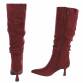 Damen High-Heel Stiefel - winesuede