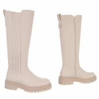 Damen Klassische Stiefel - beigepu