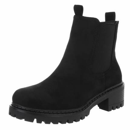 Damen Chelsea Boots - blacksuede