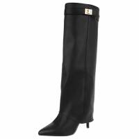 Damen High-Heel Stiefel - blackpu
