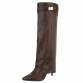 Damen High-Heel Stiefel - brownpu
