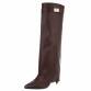 Damen High-Heel Stiefel - winepu