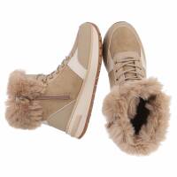 Damen Schnürstiefeletten - khaki