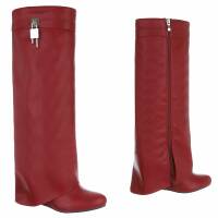 Damen High-Heel Stiefel - red