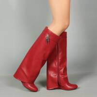 Damen High-Heel Stiefel - red